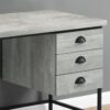 Computer Desk For Home Office, Laptop, Storage Drawers, Contemporary And Modern - Gray - Image 8