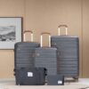 5 Piece Set (20"24"28 +A Travel Bag And A Toiletry Bag), Pp Hardshell Carry On Luggage Set With Tsa Lock Carry On Suitcase Luggage Durable Suitcase - Dark Gray - Image 2