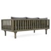 Claremont - 3 Seater Daybed With Slat Paneling And Water Resistant Cushions - Gray - Image 6