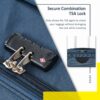 Softside Luggage Expandable 3 Piece Set Suitcase Upright Spinner Softshell Lightweight Luggage Travel Set - Dark Blue - Image 5