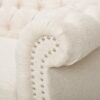 Chesterfield Style 3 Seater Sofa With Deep Button Tufting - Beige - Image 12