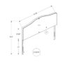 Full Size, Bed Headboard Only, Upholstered, Transitional - White - Image 5