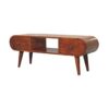Circular TV Unit - Chestnut - Image 2