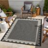 Sunshine - 2'7" X 7'3" Indoor, Outdoor Area Rug, Polypropylene - Anthracite - Image 4