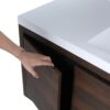 Floating 48" Bathroom Vanity With Resin Sink And Soft Close Doors California Plywood - California Walnut - Image 13
