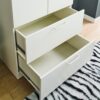 Emma - 2 Door Wood Closet With 2 Drawers And Hanging Bars - White - Image 4