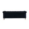 Chesterfield - Velvet Sofa 84.65" For Living Room - Black - Image 4