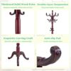 Modern Hanger Multifunctional Coat And Hat Rack With Resin Stainless Steel Storage Optional Crabapple - Walnut - Image 3