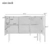 Modern Simple & Luxury Style Sideboard Particle Board & Board Cabinet With Gold Metal Legs & Handles, Adjustable Shelves For Living Room, Dining Room - Black - Image 3
