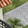 10 Piece Interlocking Deck Tiles Checker Pattern, Square Acacia Hardwood Outdoor Flooring For Patio, Bancony, Pool Side - Light Gray - Image 48