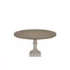 Tannen - Round 5 Piece Dining Table (Set of 5) - White And Gray - Image 5