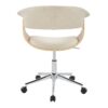Vintage Mod - Mid-Century Modern Office Chair - Chrome / Zebra / Cream - Image 4