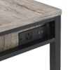 Disho - Weathered Writing Desk With USB - Oak - Image 6