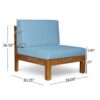 Oana - 3 Piece Sofa Set With Water Resistant Cushions - Blue - Image 6