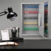 150 Key Adjustable Key Cabinet With Key Lock - Gray - Image 10