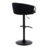 Claire - Contemporary Adjustable Barstool With Swivel With Rounded T Footrest (Set of 2) - Black - Image 4