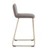 Casper - Fixed Height Contemporary Counter Stool (Set of 2) - Gold / Gray - Image 3