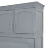 Full Size Murphy Wall Bed With Top Cabinets Space Saving - Gray - Image 6