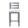 Outdoor Armless Aluminum Barstools With Cushion (Set of 2) - Pewter - Image 4