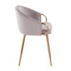 Claire - Contemporary / Glam Chair (Set of 2) - Gold / Silver - Image 3