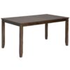 6 Pieces Kitchen Dining Set, Rectangular Wooden Dining Table With 4 Upholstered Chairs And A Bench, Dining Table Set For 6 People - Walnut - Image 11