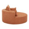 360° Swivel Chair Accent Barrel Chair Swivel Round Sofa Chair With 3 Removable Pillows For Living Room, Office And Hotel - Orange Red - Image 25