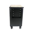 4 Drawers Multifunctional Tool Cart With Wheels And Wooden Top - Orange - Image 6
