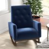 Demetrius - Solid Wood Rocking Chair - Blue - Image 7