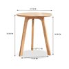Round Small End Table, Side Table For Bedroom & Balcony - Natural - Image 13