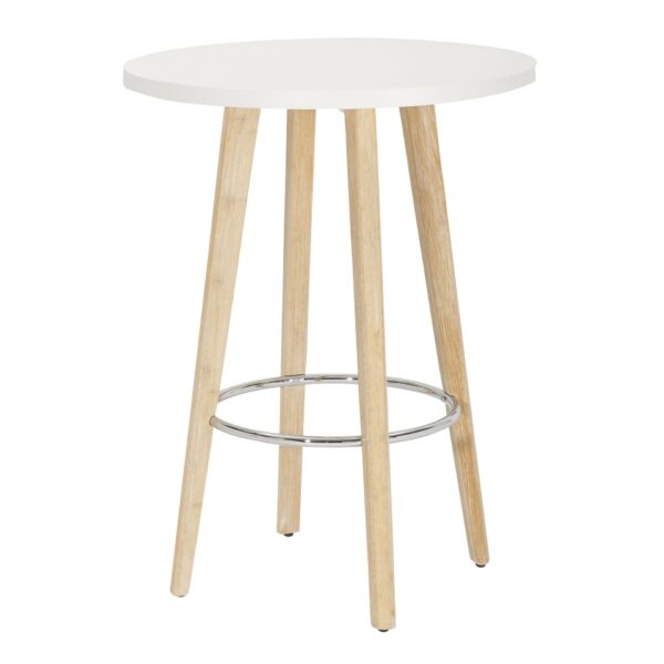 Ahoy - Counter Table - White Washed / Chrome