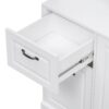 Bathroom Storage Cabinet With Tilt Out Hamper, Tall Free Standing Organizer With Drawers & Adjustable Shelves, Linen Tower With Steel Handles - White - Image 21