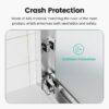 Semi Frameless Double Sliding Shower Door With SGCC Tempered Glass - Chrome - Image 7