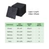 Interlocking Deck Tiles Plastic Waterproof Outdoor All Weather Anti-Slip Bathroom Shower Balcony Porch Strong Weight Capacity Upto 440 Lbs, Pebble Stone Pattern Pack Of 24 - Black - Image 10
