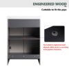 Contemporary Freestanding Bathroom Vanity With 2 Soft Close Cabinet Doors, Excluding Sink - Khaki - Image 6