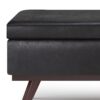 Owen - Lift Top Large Coffee Table Storage Ottoman - Distressed Black - Image 5