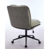 Oversize Seat Cirss Cross Chair With Wheels, Elegant Design Computer Chair, Adjustable Height 360 Degree Rolling Swivel Home Office Chair For Small Space, Dressing Room, Living Room - Gray - Image 15