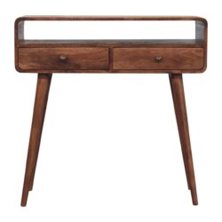 Curved Console Table - Caramel