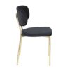 Bouton - Contemporary / Glam Chair (Set of 2) - Gold / Black - Image 3