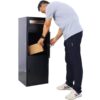 Large Steel Freestanding Floor Parcel Package Drop With Locking Letterbox Drop Mail Box With Multi Compartments - Black - Image 9