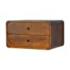 Floating Curved Bedside Table - Chestnut - Image 3