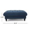 Madrid - Tufted Ottoman Footrest And Coffee Table Stand - Navy Blue - Image 4