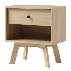 Mid-Century Modern Minimalist 1 Drawer Nightstand - Coastal Oak