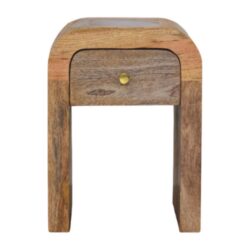 Darcy - Mini Nightstand With Curved Edges - Beige