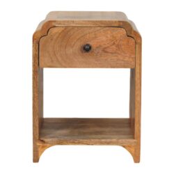 Newton - Mini Nightstand With A Drawer And Open Shelf - Beige Brown