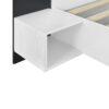 Queen Size Floating Platform Bed, With LED Lights, Bedside Nightstand - White - Image 6
