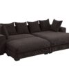 Duke - 4 Piece Upholstered Sectional - Dark Brown - Image 3