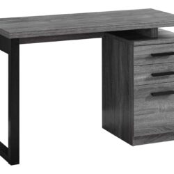 Computer Desk For Home Office, Laptop, Left, Right Set - Up, Storage Drawers, Contemporary - Gray