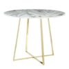 Cosmo - Contemporary / Glam Dining Table - Gold / White - Image 3