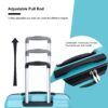 Expandable 3 Piece Luggage Sets Pc Lightweight & Durable Suitcase With Two Hooks, Spinner Wheels, Tsa Lock, (21/25/29) - Aqua Blue - Image 5