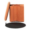 Lindsey - Contemporary / Glam Folding Storage Ottoman - Orange - Image 4